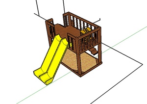 某儿童游乐设施滑梯设计SU(草图大师)模型
