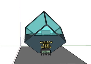 某现代大型公司宣传展览馆建筑设计SU(草图大师)模型