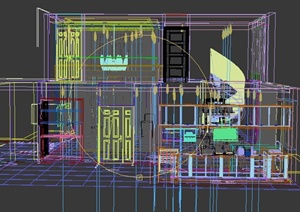 某现代简约风格两层别墅空间装修设计3DMAX模型