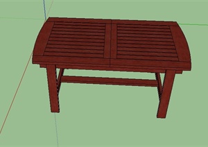 某现代木质置物桌设计SU(草图大师)模型