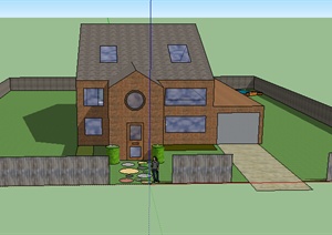 某2层小型居住民房设计SU(草图大师)模型