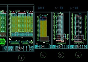 5套高层小区规划设计方案图CAD格式