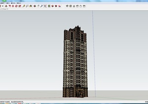 某超高层居住建筑楼设计SU(草图大师)模型