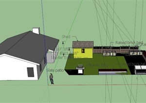 某普通住宅景观设计SU(草图大师)模型