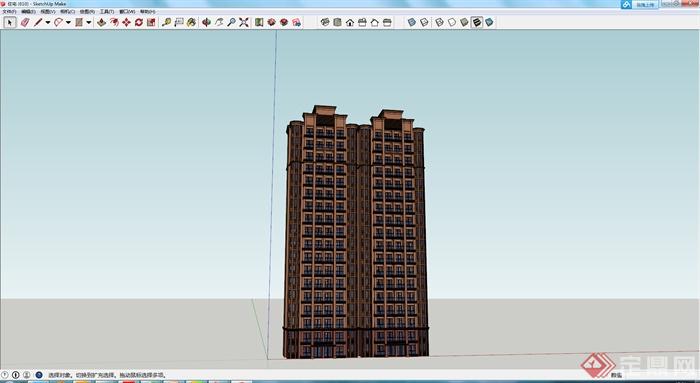 某18层住宅建筑设计SU模型