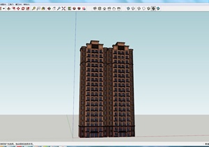 某18层住宅建筑设计SU(草图大师)模型