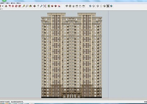 某高层住宅大楼设计SU(草图大师)模型参考