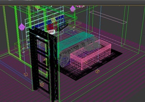 某简约风格卧室装饰3DMAX模型素材