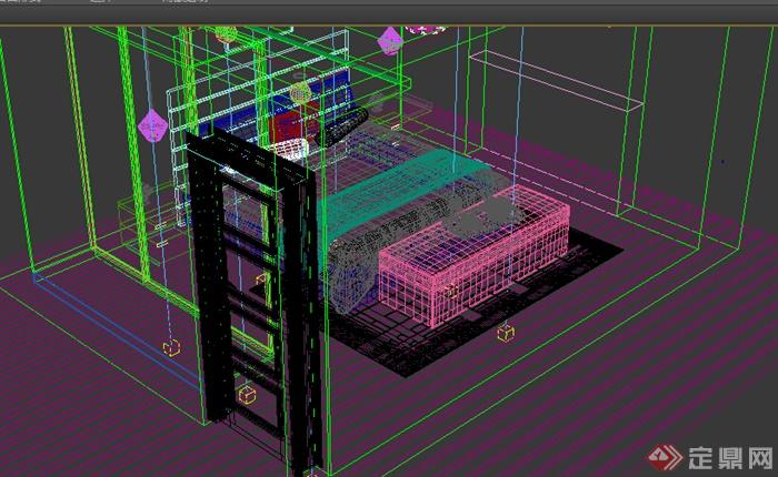 某简约风格卧室装饰3DMAX模型素材