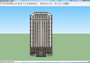 某高层新古典住宅楼建筑设计SU(草图大师)模型