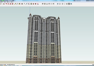 某高层居住建筑住宅楼设计SU(草图大师)模型
