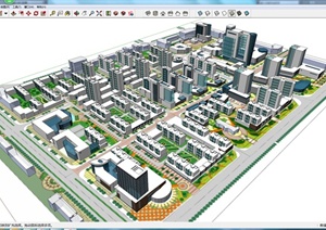 某城区建筑规划设计SU(草图大师)模型