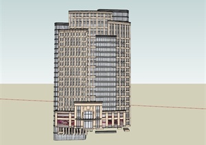 某现代股份有限公司办公大楼设计SU(草图大师)模型