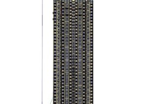某现代高层住宅小区电梯房建筑设计SU(草图大师)模型