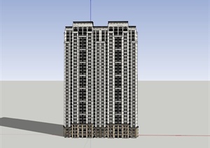 某现代大型企业办公楼建筑设计SU(草图大师)模型