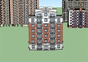 10款不同的住宅建筑楼设计SU(草图大师)模型