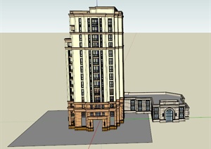 两款新古典办公建筑设计SU(草图大师)模型
