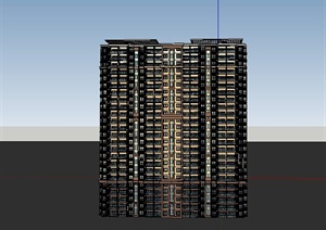 某现代高层多栋办公建筑设计SU(草图大师)模型