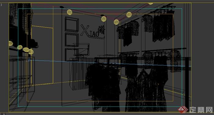 某简约服装店设计商业空间3DMAX模型(1)