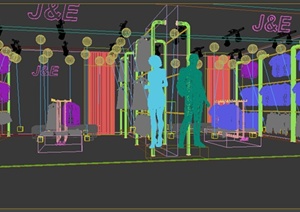 一个服装店专卖店空间设计3DMAX模型
