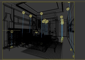 某室内简约风格卧室设计3D模型素材