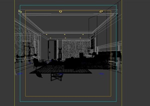 某个简约风格卧室空间3DMAX模型素材