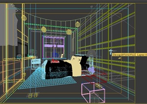 一个简约风格卧室装饰设计3D模型素材