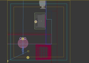 某简约风格卧室空间设计3D模型参考