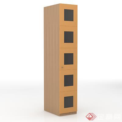 一个立式储物柜家具设计3DMAX模型