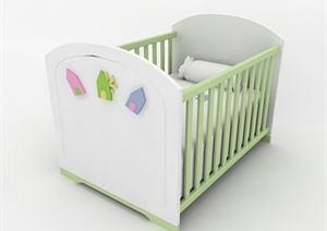一张婴儿床家具设计3DMAX模型素材