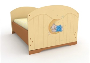 一张儿童床家具设计3DMAX模型2