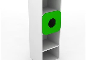 现代风格儿童房置物柜家具3DMAX模型(含效果图）
