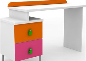 某现代儿童家具书桌设计3DMAX模型
