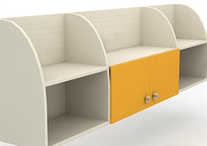 一个儿童房双台储物架设计3DMAX模型