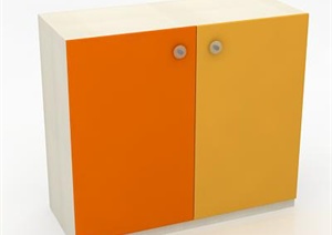 某现代儿童家具双门柜设计3DMAX模型