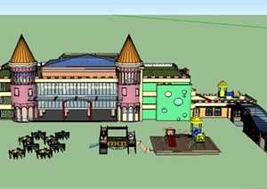 某一幼儿园建筑设计SU(草图大师)模型
