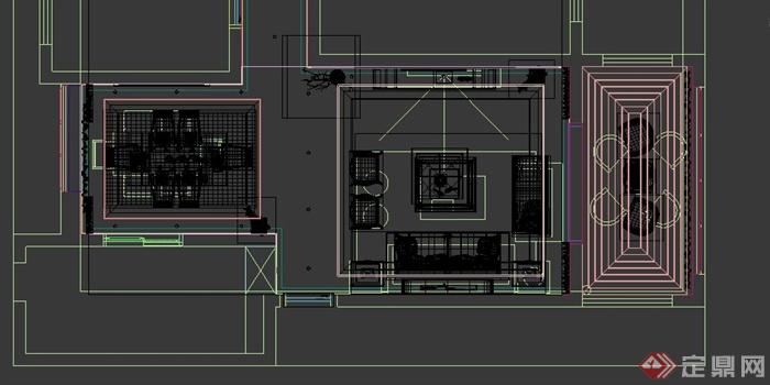 某现代新中式住宅空间室内装修设计方案3DMAX模型2