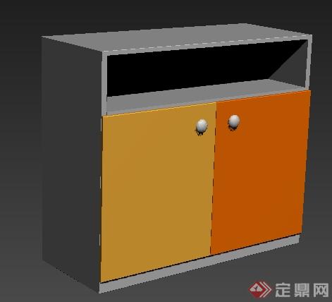 现代风格儿童房床头柜家具3DMAX模型（含效果图）(2)