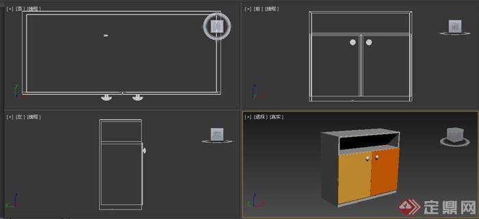 现代风格儿童房床头柜家具3DMAX模型（含效果图）(3)