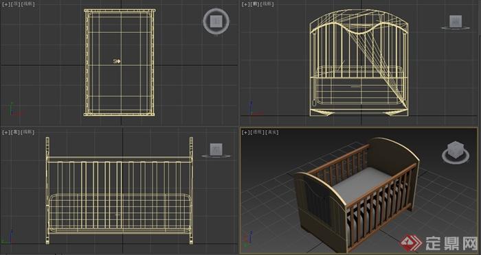一张婴儿床家具设计3DMAX模型(2)