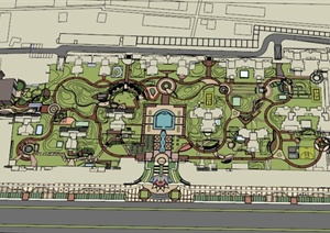 某现代别墅居住区景观规划设计SU(草图大师)模型