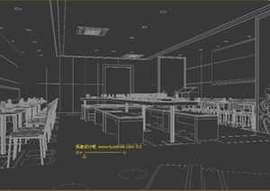 某餐厅室内装潢设计3DMAX模型
