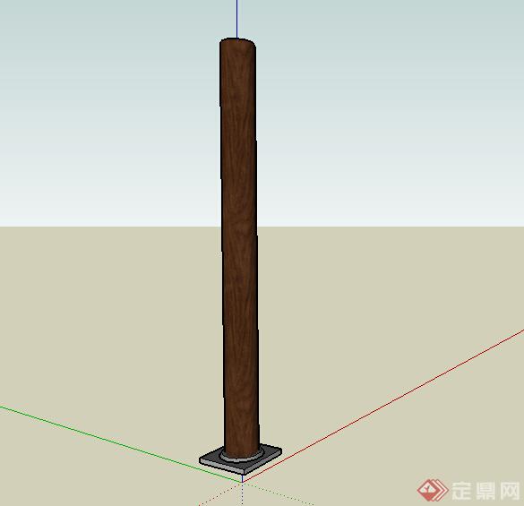某室外柱子模型设计SU模型(1)