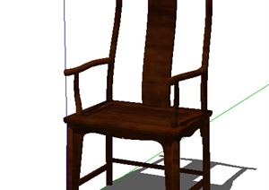 某古典中式风格座椅家具设计SU(草图大师)模型