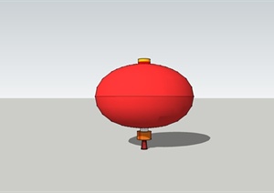 一盏圆形红灯笼SU(草图大师)模型