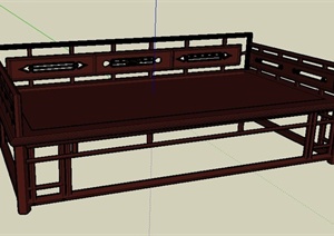 某古典中式明朝沙发SU(草图大师)模型