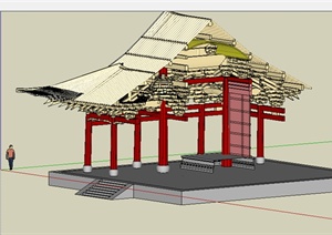 某古典中式园林古建设计SU(草图大师)模型
