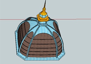 某中式蒙古帐篷设计SU(草图大师)模型