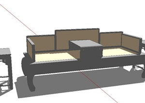某现代沙发设计SU(草图大师)模型素材