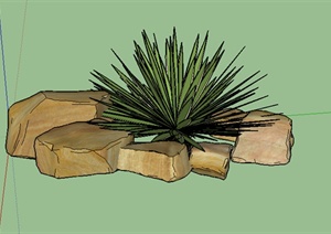 某园林植物剑麻设计SU(草图大师)模型